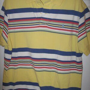 Polo by Ralph Lauren Striped Polo Shirt Men's Large 100% Cotton